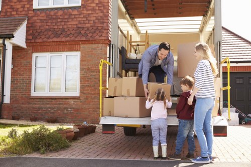 Organised household items packed for mobile self storage