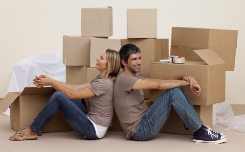 Professional movers handling furniture during a Croydon relocation