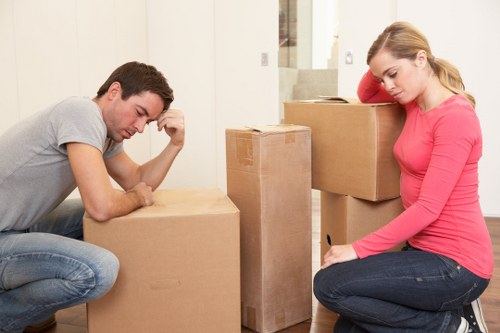 Organised student storage in Croydon with packed boxes and furniture