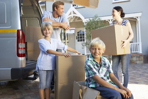 Packed boxes and wrapped furniture for a small removal service in Croydon