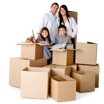 Furniture and boxes being loaded into a van for transport in Croydon